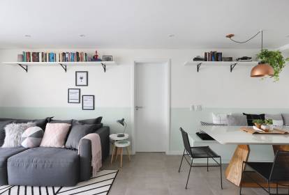 Meia Parede: Divida Ambientes com Cor e Personalidade - ideia