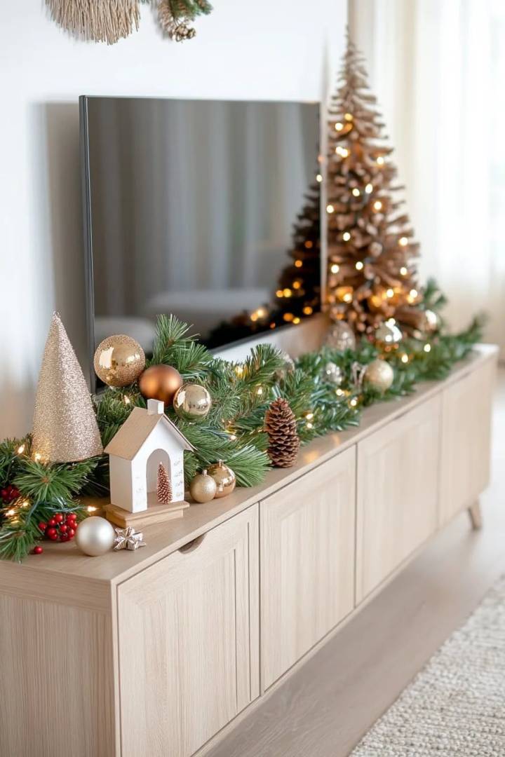 Decoração de Natal Minimalista com Luzes Sutis - detalhe
