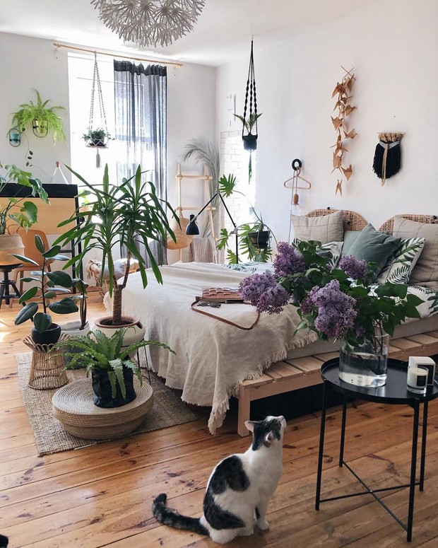 Estilo Boho com Macramê e Plantas: Conexão com a Natureza - ideia