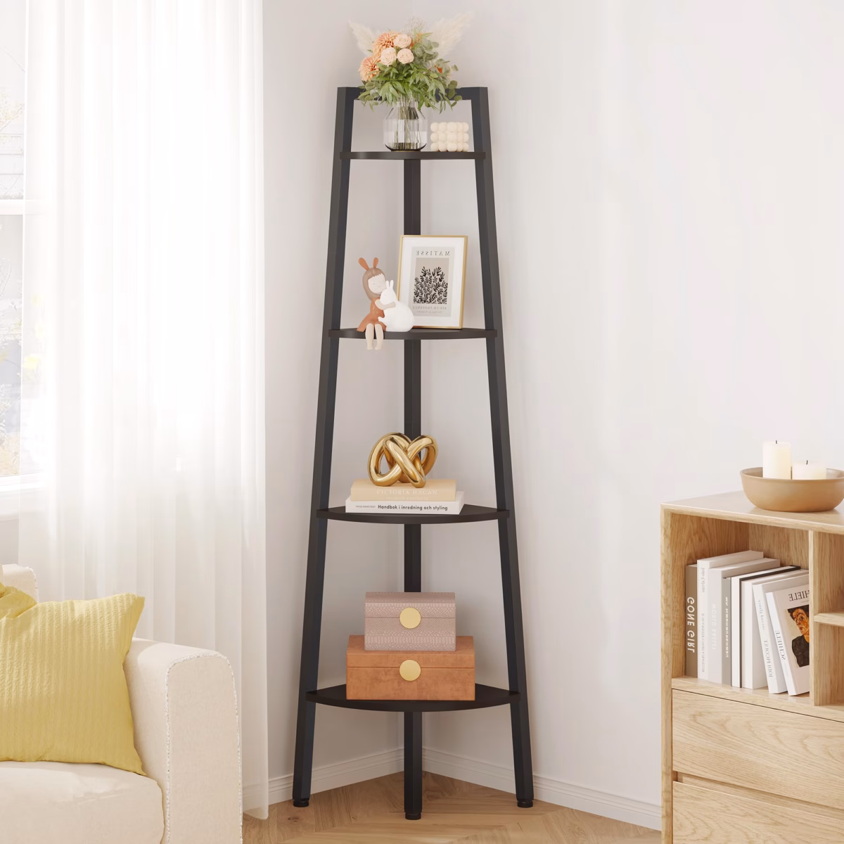 Estante Escada Rústica: Charmosa e perfeita para cantinhos especiais! - detalhe