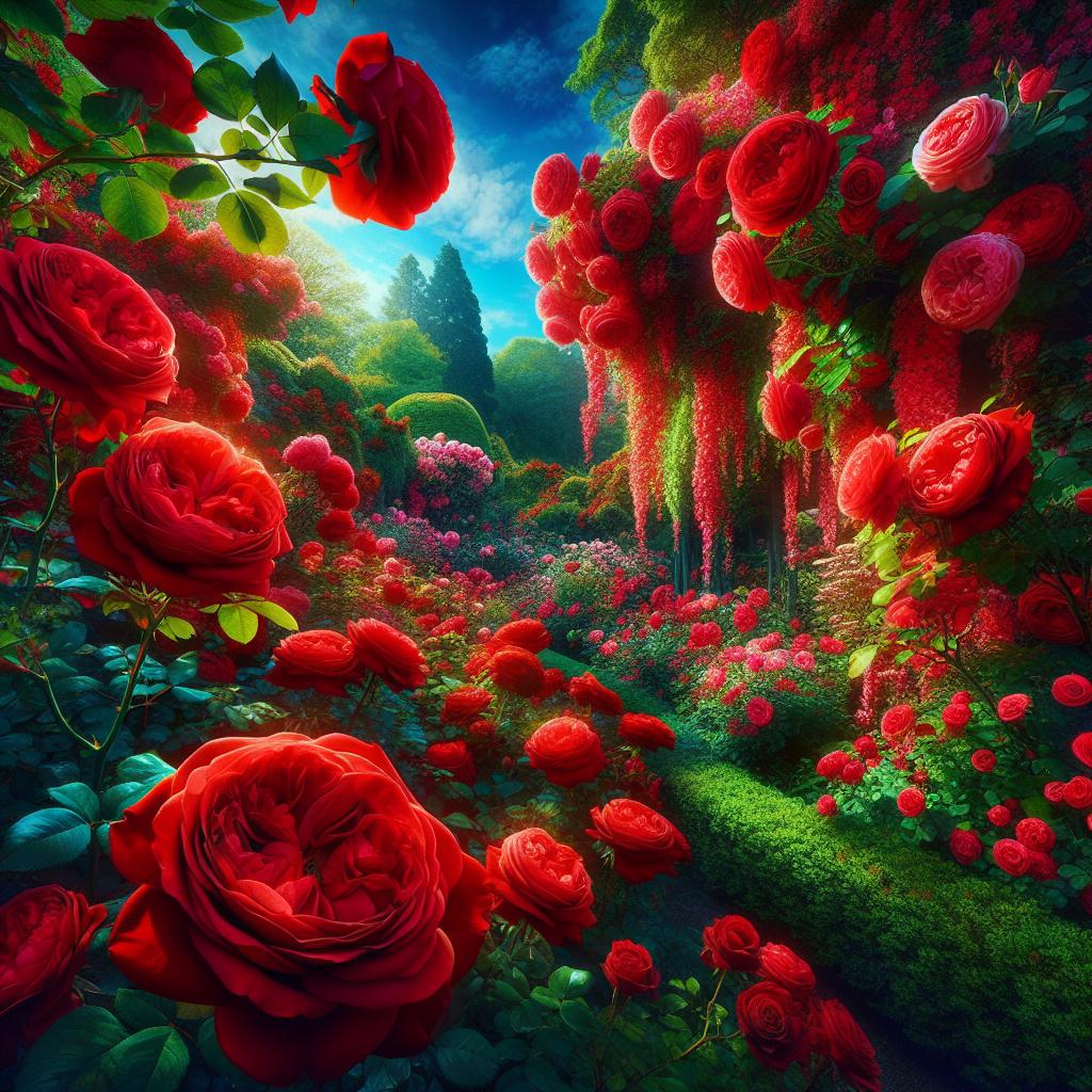 Minimalismo Moderno: Íxoras Escarlates em Composições Geométricas - inspiração