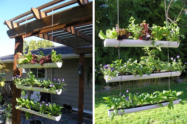 Horta Vertical com Tubos de PVC: Solução Criativa e Econômica - detalhe