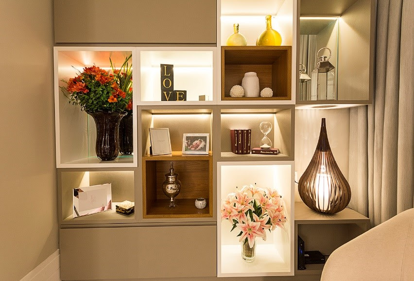Nichos Iluminados com LED: Destaque Seus Objetos Favoritos! - ideia