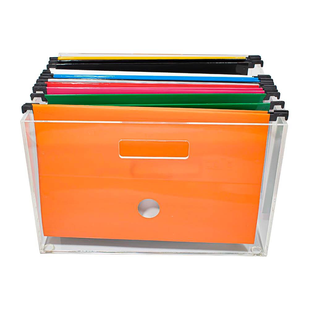 Caixa Arquivo Pastas Suspensas Acrílico ...