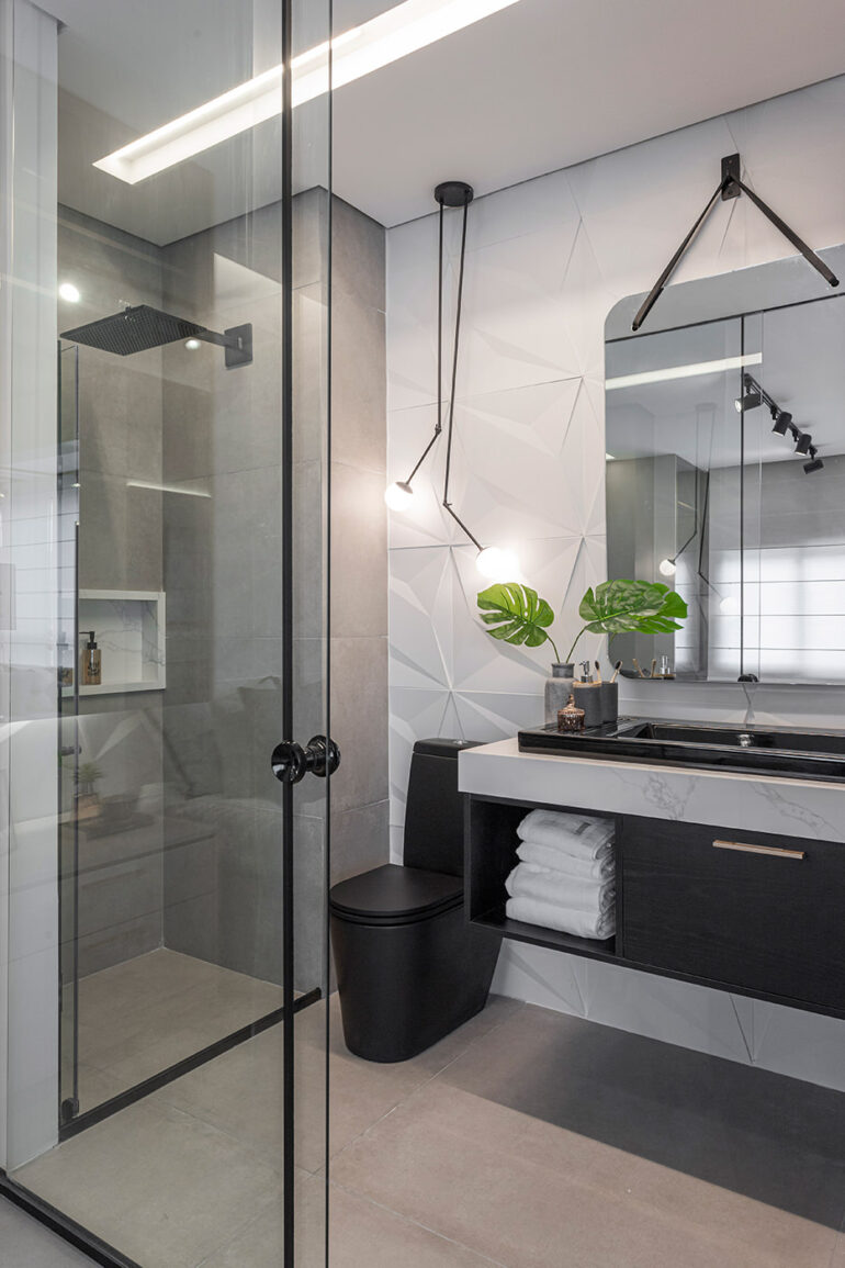 Textura e Profundidade: Revestimento 3D com Formas Orgânicas e Iluminação Estratégica - ideia