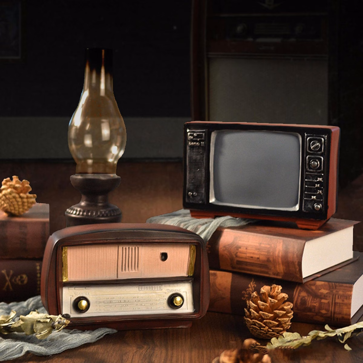 Com Rádio Antigo como Peça Central - ideia