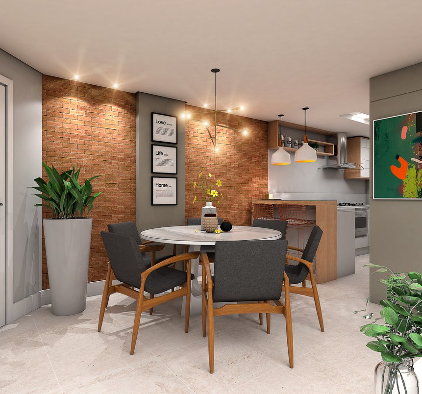 Tijolinho Rústico na Varanda Gourmet: Charme e Relaxamento - ideia