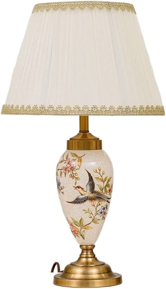 Abajur com Base de Cerâmica Pintada à Mão: Exclusividade e Cor - ideia