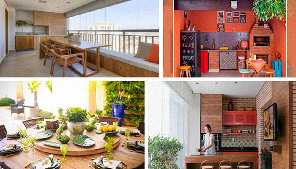 churrasqueira na varanda - referência 7