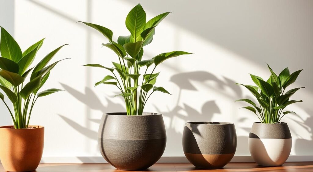 Com Vasos Autoirrigáveis de Cerâmica: Beleza e Cuidado Contínuo - detalhe