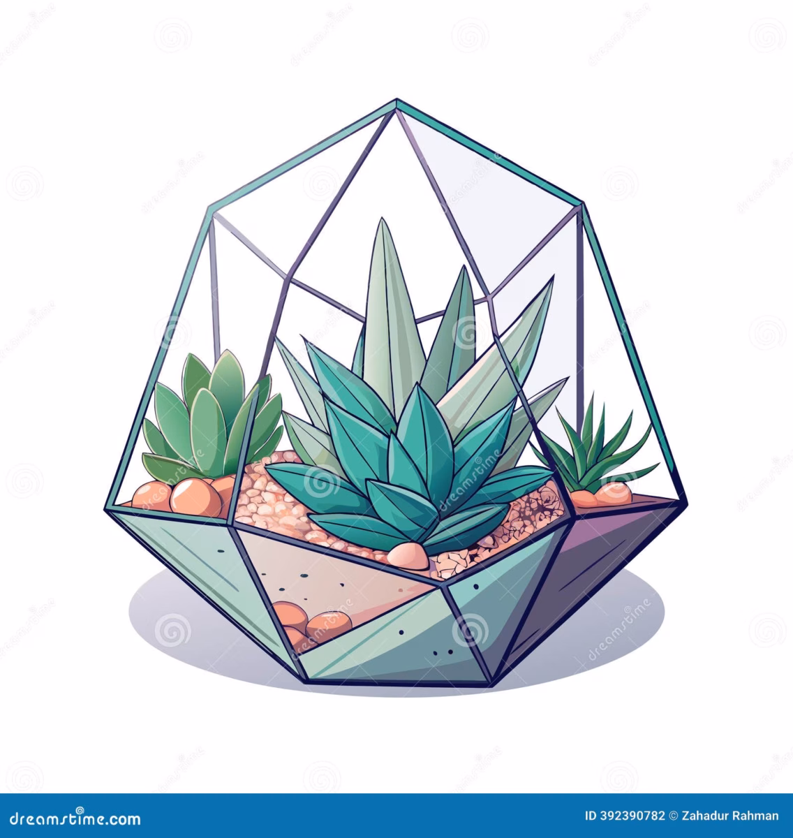 Suculentas em Terrários Geométricos: Minimalismo Moderno - ideia