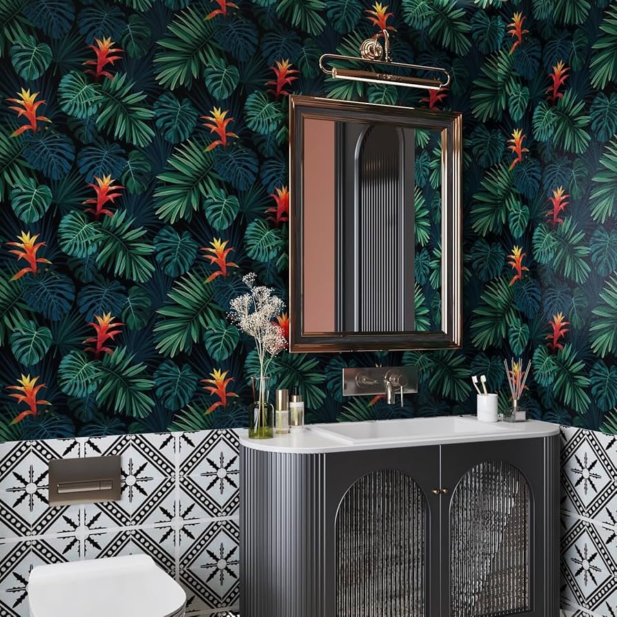 Estilo Tropical: Cores Vibrantes e Folhagens Exuberantes - ideia