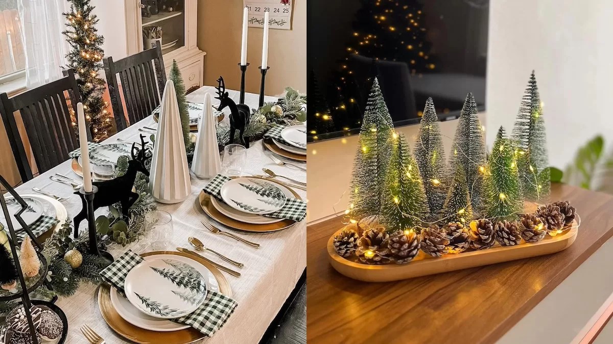 Decoração de Natal Minimalista com Luzes Sutis - ideia