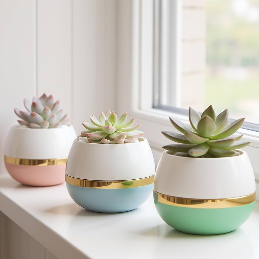 Mini Cactos e Suculentas: Charme Minimalista - ideia