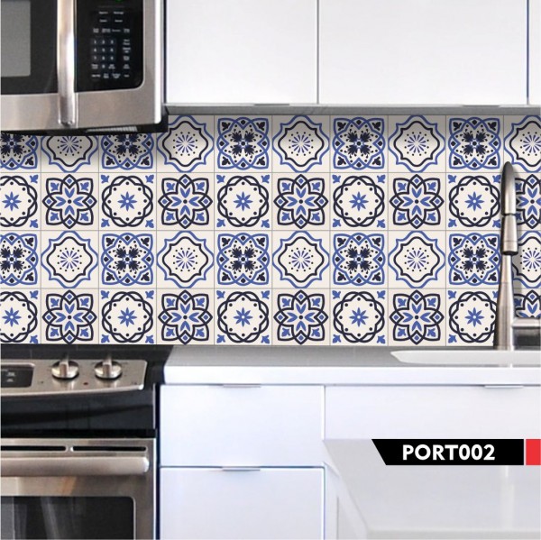 Adesivo Tipo Azulejo Português: Charme e Tradição na Sua Cozinha - ideia