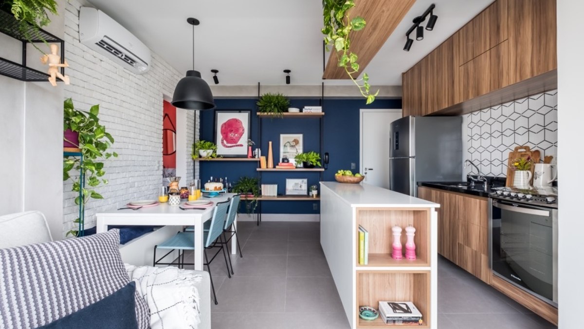 Com Prateleiras Aéreas e Estilo Minimalista - detalhe