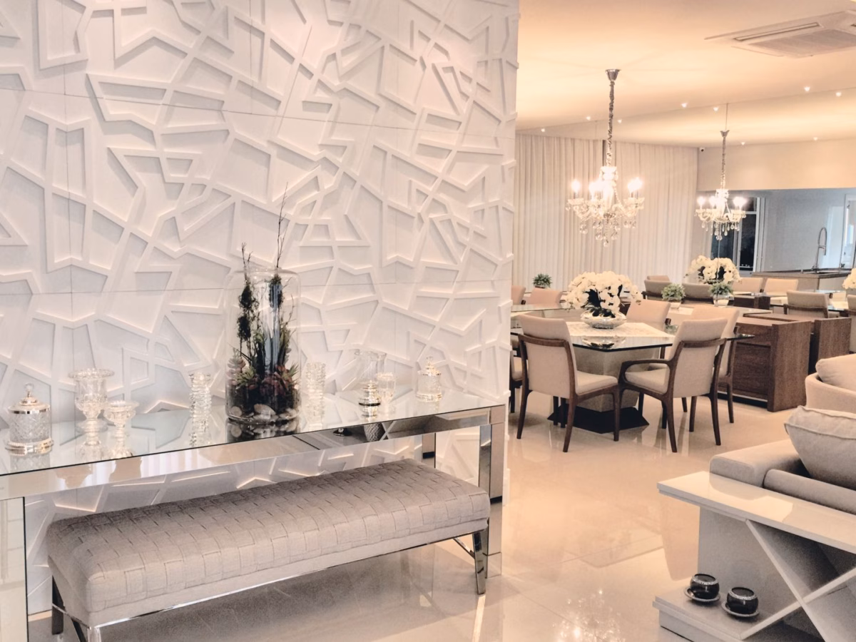 Com Revestimento 3D: Textura e Personalidade nas Paredes - inspiração