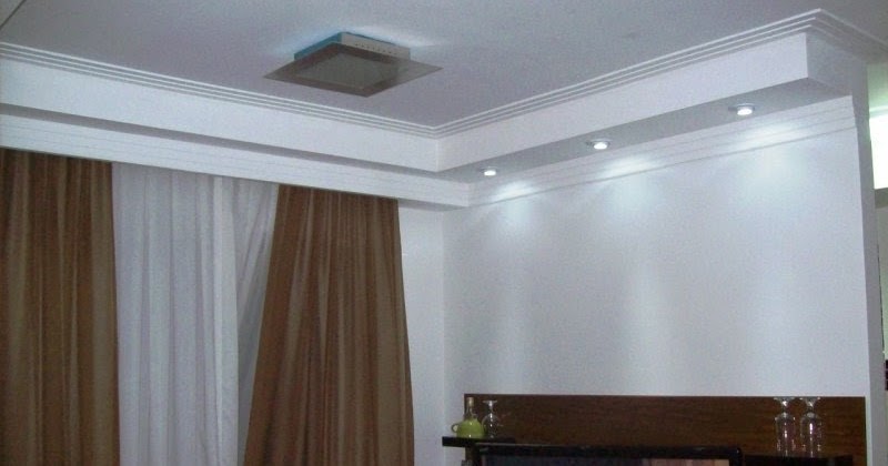 Sanca de Gesso com Cortineiro Embutido: Praticidade e Design em Harmonia - ideia