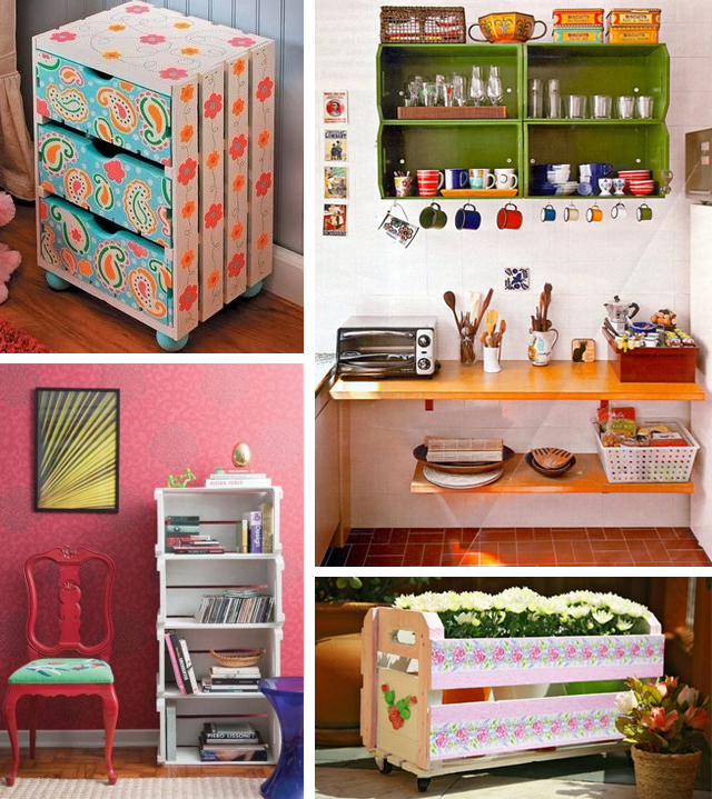 Reaproveitamento Criativo com Paletes e Caixotes - detalhe