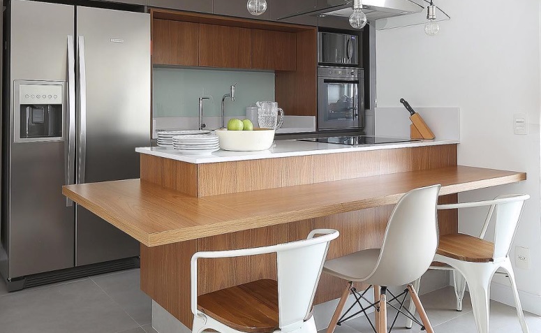 Bancada Suspensa com Base em Aço Inox: Leveza e Design - inspiração