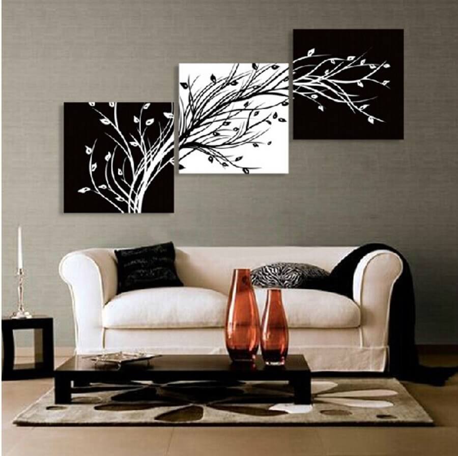 Decoração com Quadros e Gravuras em Preto e Branco - detalhe