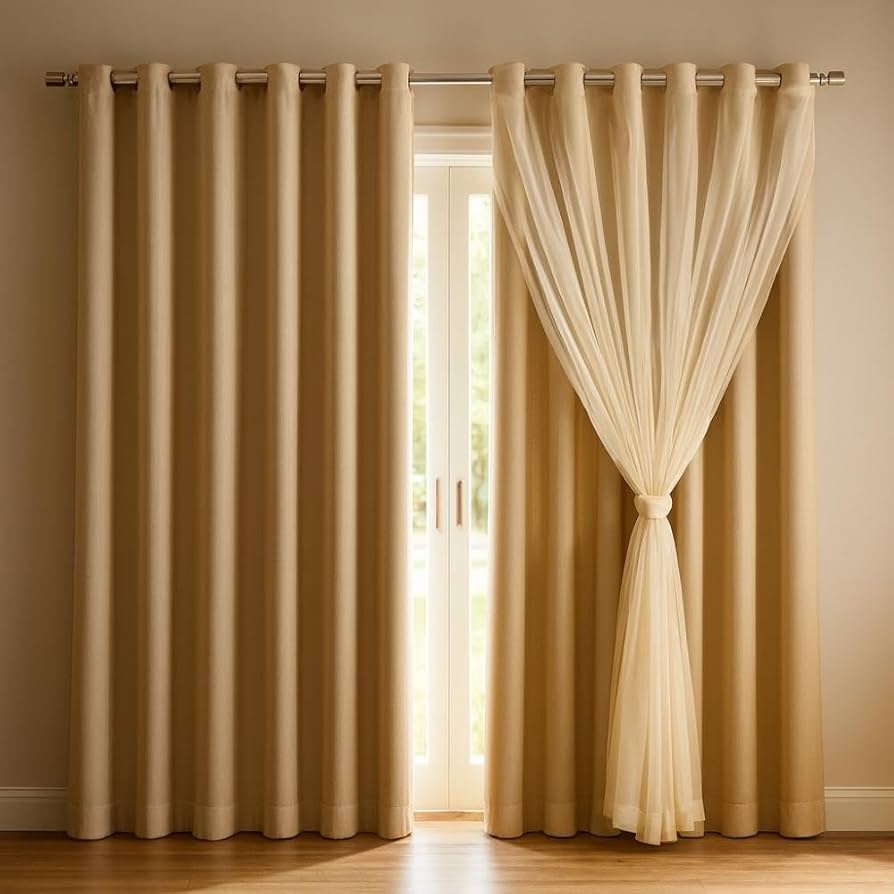 Cortinas com Voil: Delicadeza e Movimento para um Toque Romântico - detalhe