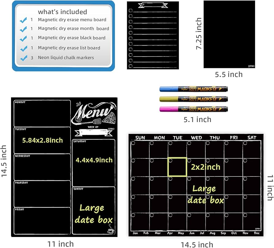 Lousa Charmosa: Cronograma em Quadro Negro para Escrever e Apagar - ideia