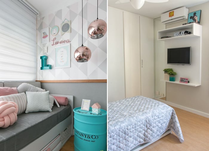 Quarto Vibrante com Mix de Cores e Almofadas Temáticas - inspiração