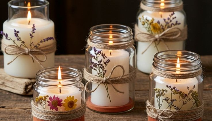 Potes de Vidro Decorados para Organizar: Beleza Sustentável - inspiração