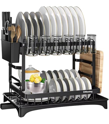 Escorredor Inox com Bandeja Coletora e Suporte para Talheres Removível - ideia