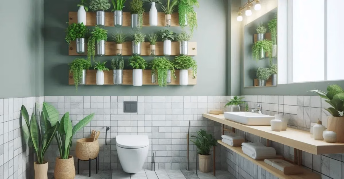 Cantinho Verde no Banheiro: Ouse com Espécies Amantes da Umidade - inspiração