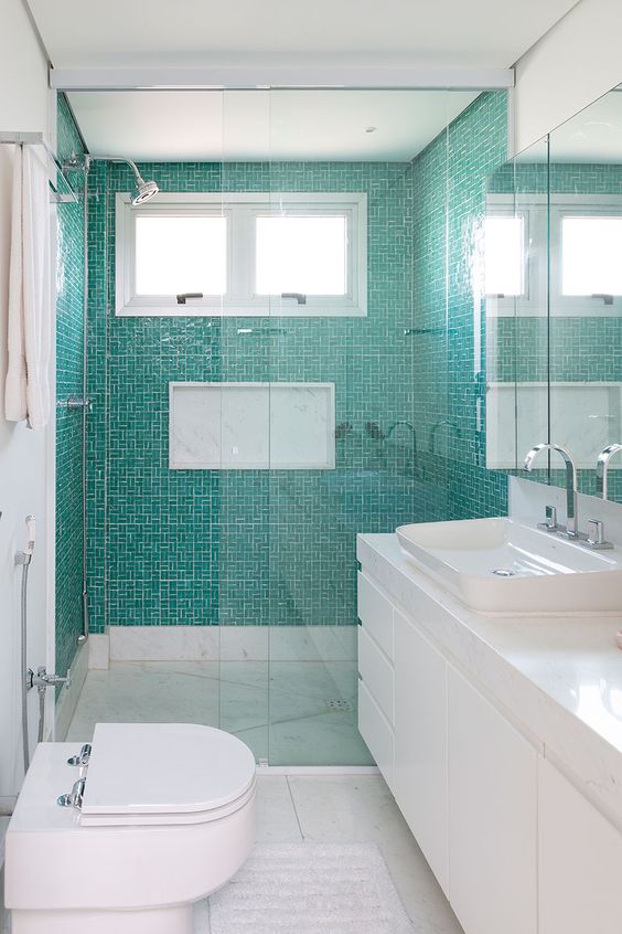 Com Pastilhas de Vidro Coloridas para Alegrar o Ambiente - ideia