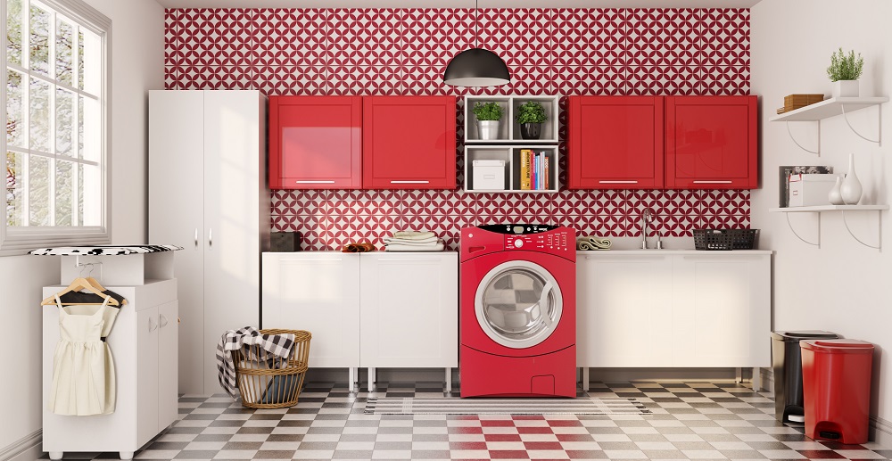 Explosão de Cor: Lavanderia Alegre com Tons Vibrantes e Acessórios Divertidos - inspiração