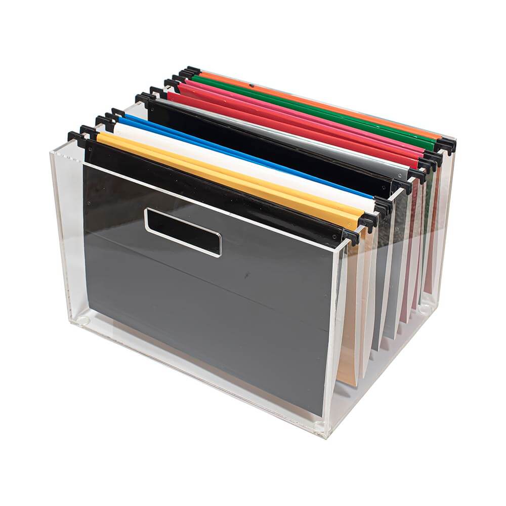 Caixa Arquivo Pastas Suspensas Acrílico ...