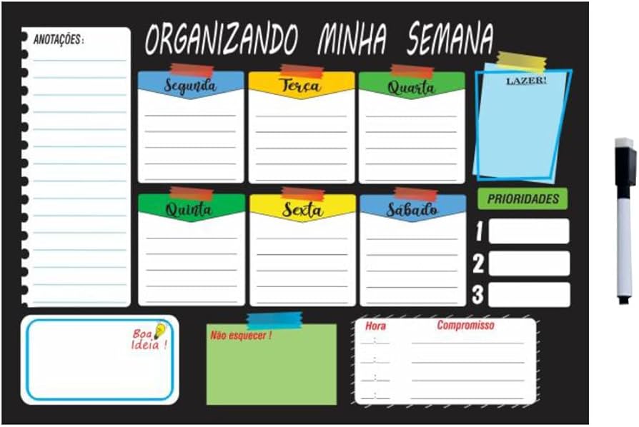 Calendário Permanente: Organize Sua Rotina com Estilo - detalhe