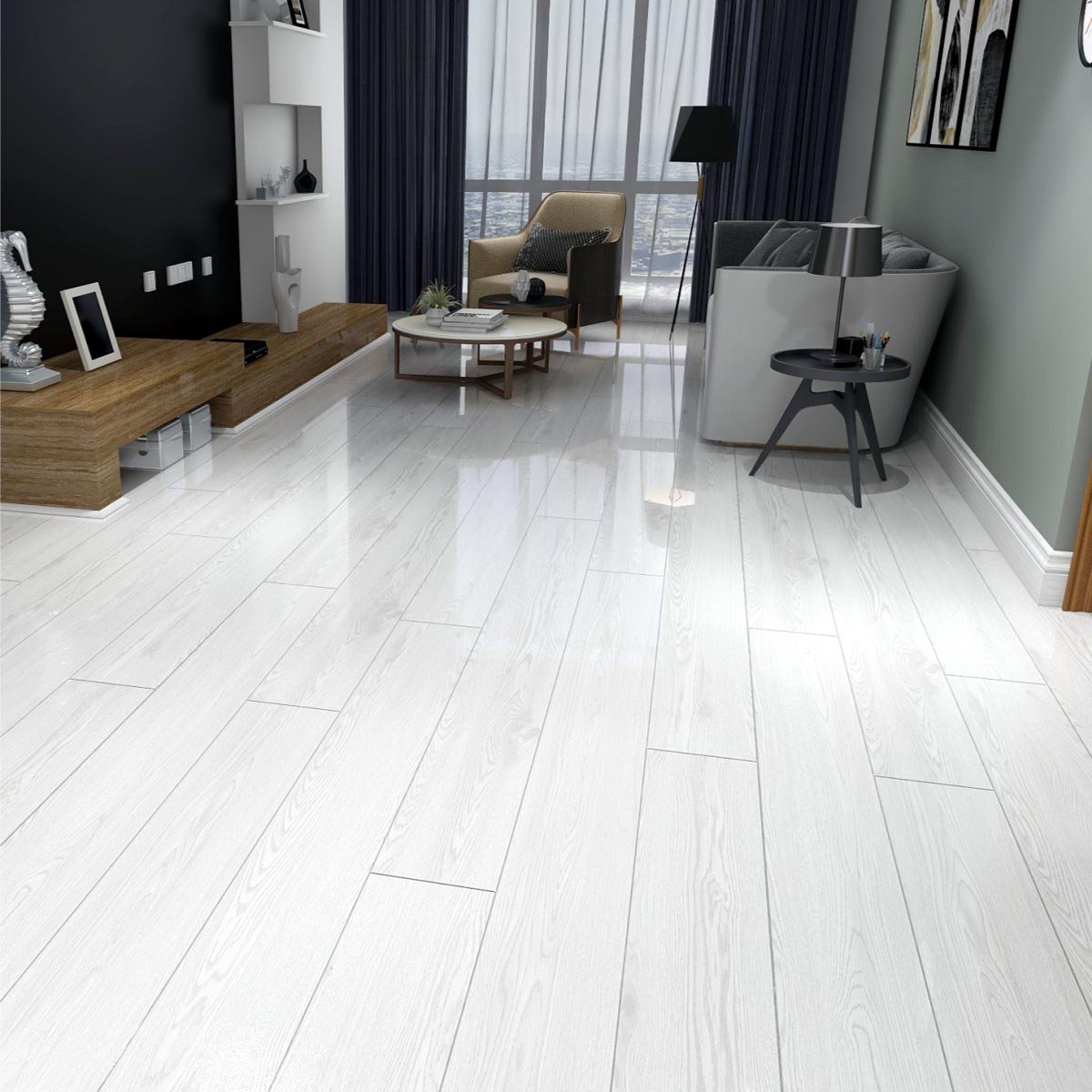 Minimalismo Chic: Piso Vinílico 2mm Branco para Ampliar Espaços - ideia