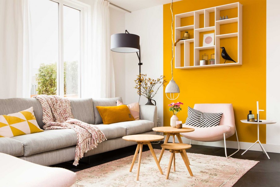 Amarelo Cítrico Moderno com Design Minimalista - ideia