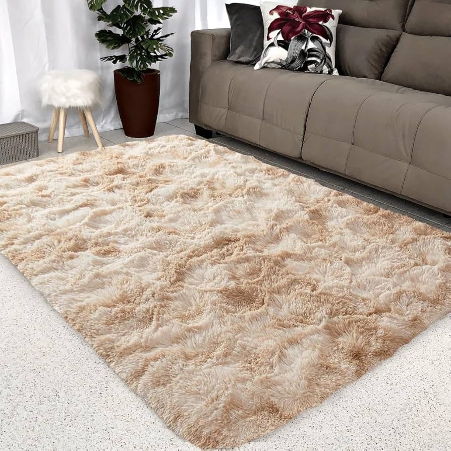 Maciez Irresistível: Tapete Shaggy Felpudo para Relaxar os Pés - detalhe