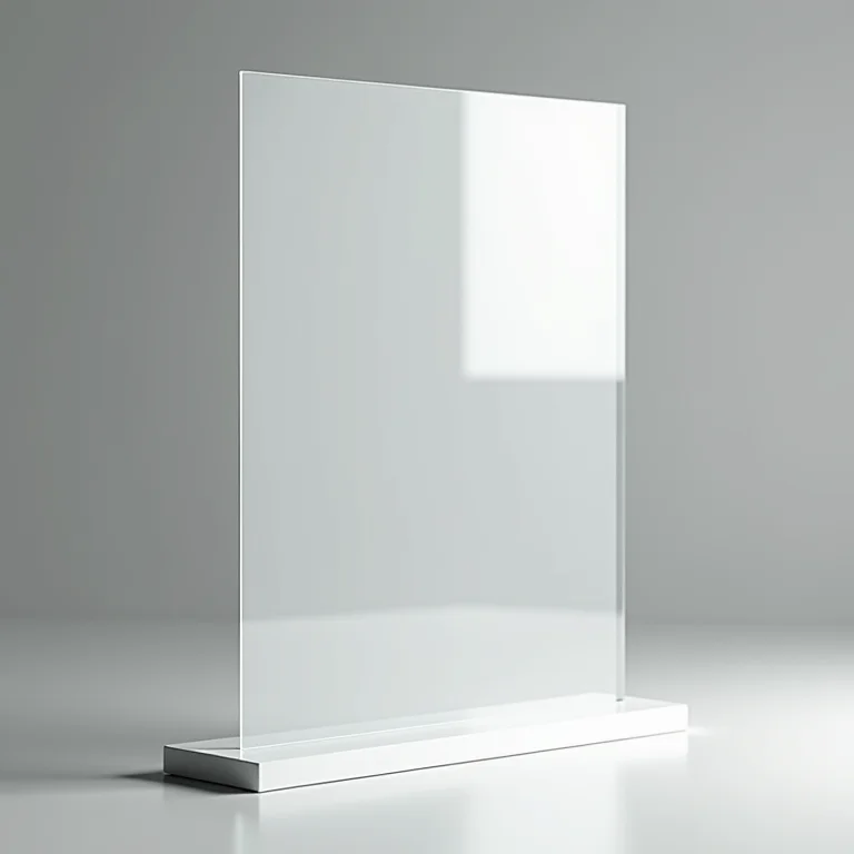 Acabamento premium em placa de acrílico