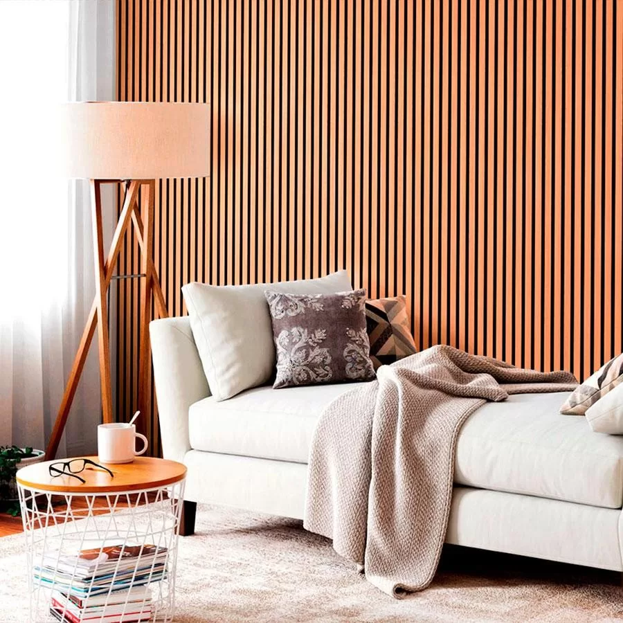 Com Painéis de Nogueira: Aconchego e Sofisticação - ideia