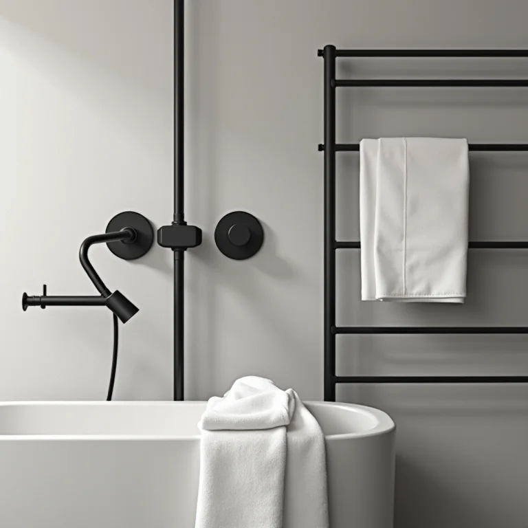 Acessórios de banheiro pretos