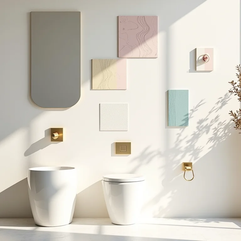 Adesivos decorativos 3D para parede de banheiro