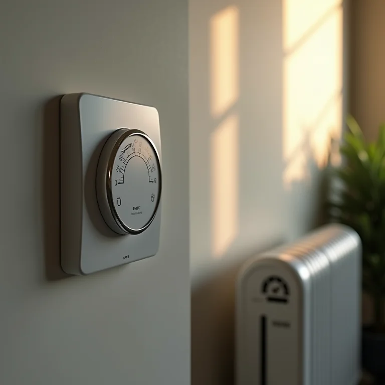 Ajuste de termostato para economia de energia.