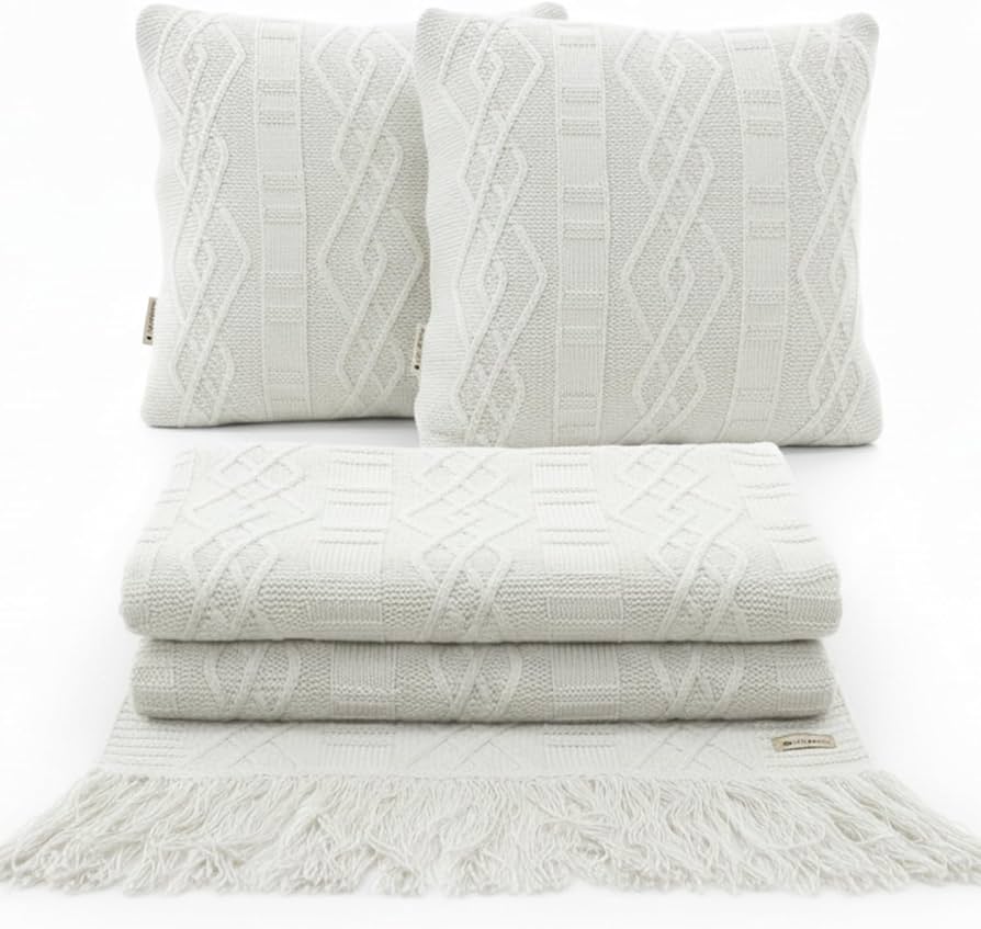 Almofadas Texturizadas em Tricô para um Toque Aconchegante - inspiração