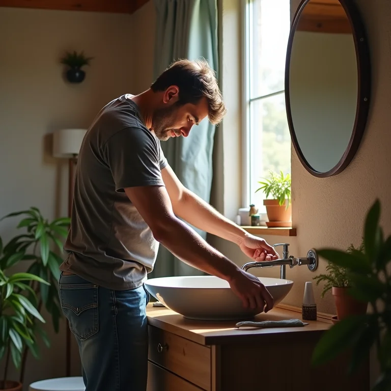 Altura ideal para instalação de cuba de banheiro.