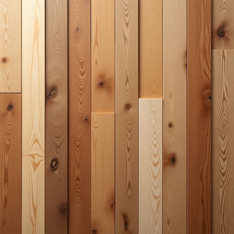 Amostras de diferentes tipos de madeira.