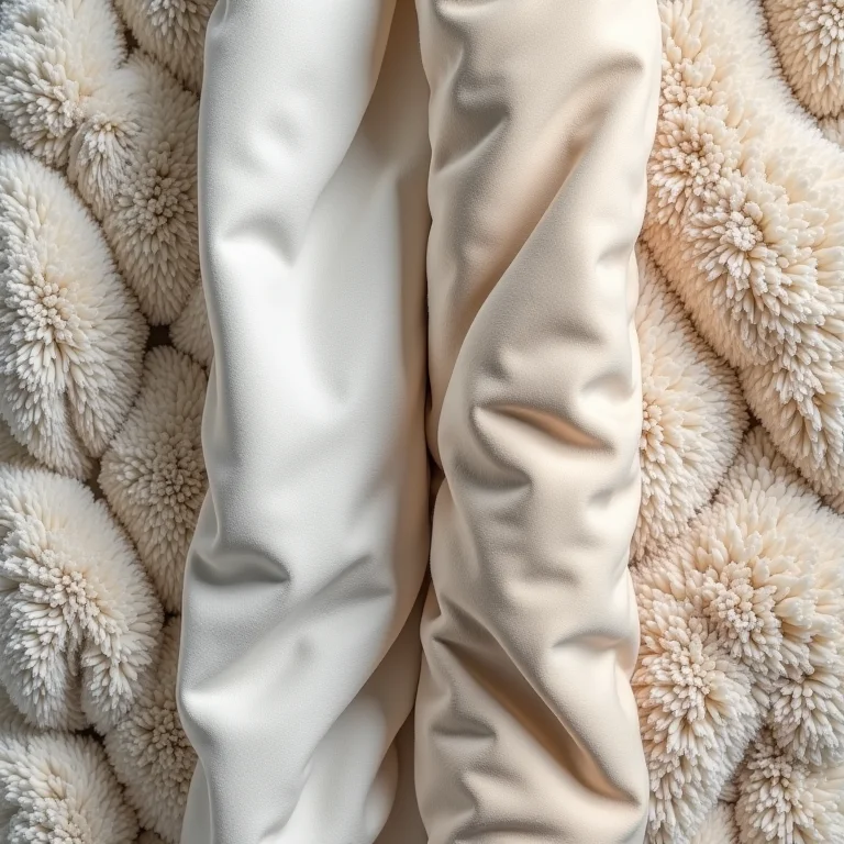 Amostras de diferentes tipos de mantas acústicas lado a lado