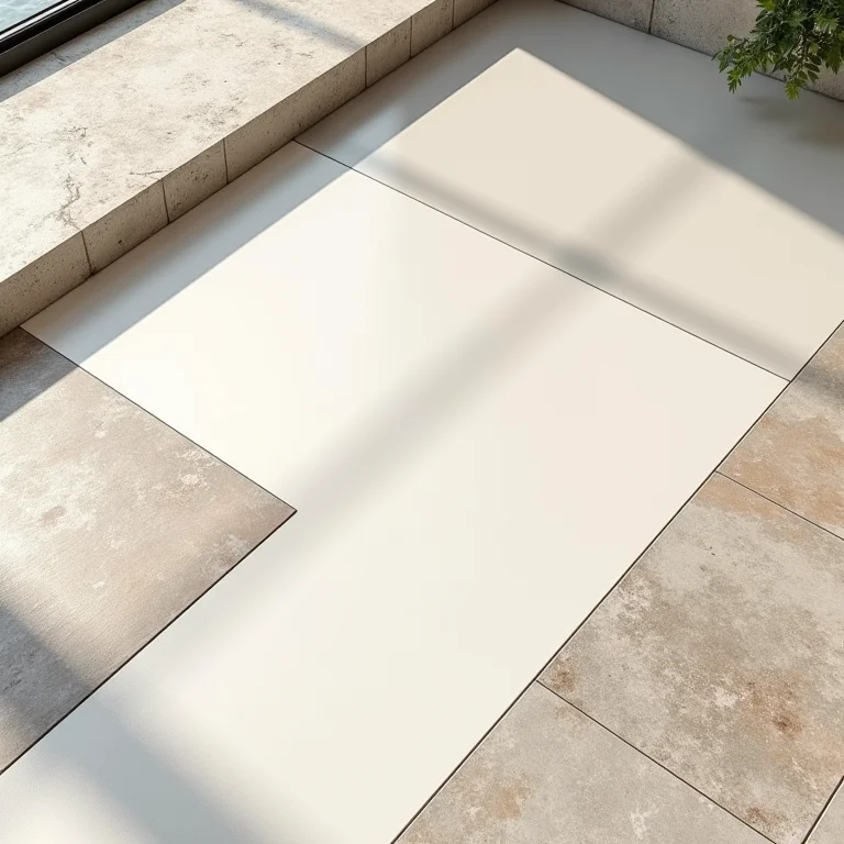 Amostras de diferentes tipos de pisos para área externa