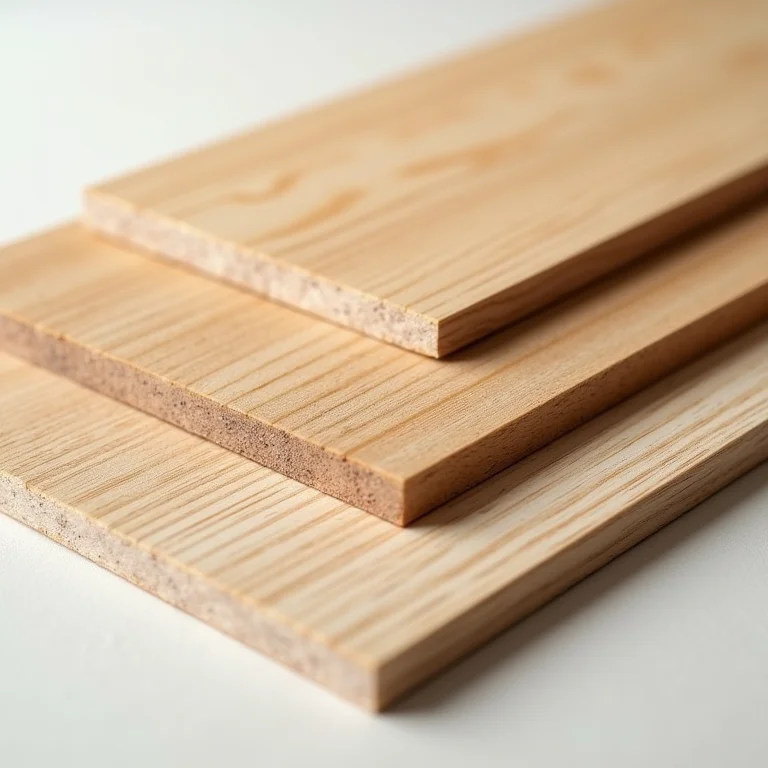 Amostras de madeira para teto de banheiro.