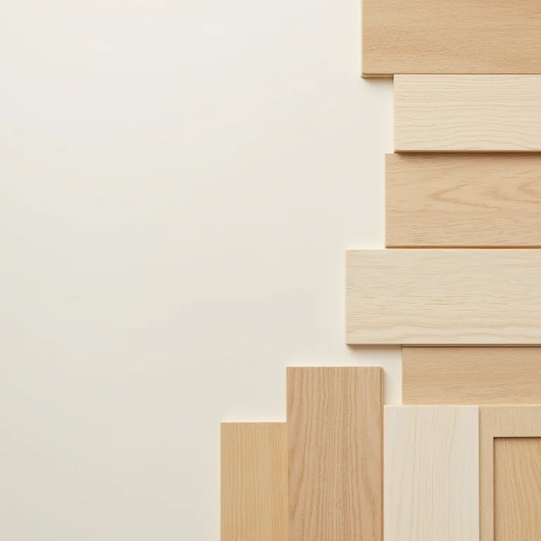 Amostras de piso laminado com diferentes texturas e tonalidades